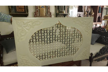 Custom mashrabiya radiator cover — hand-carved Egyptian mashrabiya woodwork