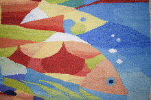 Abstract Fish handwoven tapestry — view 5