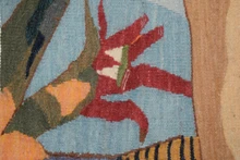 4.0 FT Egyptian Handwoven Queen Portrait - Tapestry Wall Hanging Kilim Art