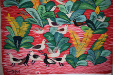 Water Birds among the Leaves handwoven tapestry — view 18