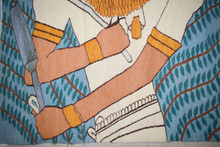 Ancient Egyptian Figure with Lotus handwoven tapestry — view 8