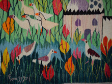 Village Oasis at Sunset handwoven tapestry — view 13