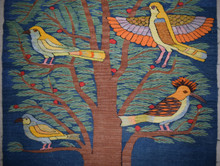 Tree of Life with Five Birds handwoven tapestry — view 3
