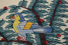 Berry Tree with Five Birds handwoven tapestry — view 4