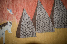 Desert Rider with Horses and Pyramids handwoven tapestry — view 9