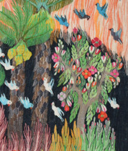 Village Oasis with Pigeon Towers handwoven tapestry — view 5