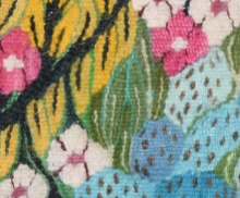 4.0 FT Handwoven Tapestry Egyptian Kilim Wall Hanging Desert Village Oasis Art