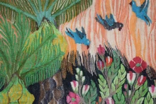 4.0 FT Handwoven Tapestry Egyptian Kilim Wall Hanging Desert Village Oasis Art