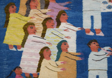 Village Wedding Celebration handwoven tapestry — view 10