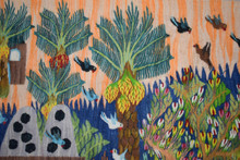 Oasis Village with Date Palms handwoven tapestry — view 2