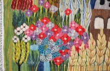 Oasis Village with Date Palms handwoven tapestry — view 9