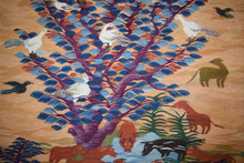 Tree of Birds with Animals at the River handwoven tapestry — view 3