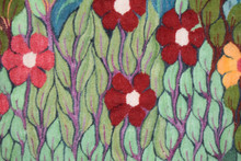 3.6 FT Handwoven Wall Hanging Egyptian Kilim Tapestry Colorful Floral Garden Birds Art