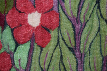 3.6 FT Handwoven Wall Hanging Egyptian Kilim Tapestry Colorful Floral Garden Birds Art