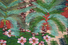 5.7 FT Handwoven Wall Hanging Egyptian Kilim Tapestry Palm Tree Sunset Bird Nature Art