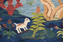 5.3 FT Handwoven Egyptian Kilim Tapestry - Wall Hanging Folk Art