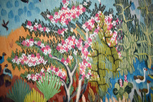 River Garden in Bloom with Geese handwoven tapestry — view 3