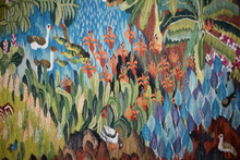 River Garden in Bloom with Geese handwoven tapestry — view 4