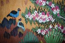 River Garden in Bloom with Geese handwoven tapestry — view 7