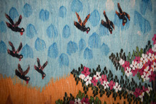 River Garden in Bloom with Geese handwoven tapestry — view 11