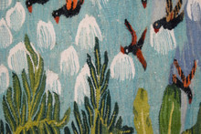 6.3 FT Wall Hanging Handwoven Egyptian Tapestry Kilim Floral River Scene