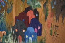 Night Village under the Moon handwoven tapestry — view 7