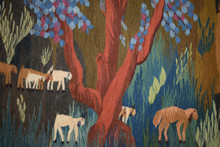 Night Village under the Moon handwoven tapestry — view 18
