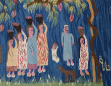 Harvest under the Fruit Tree handwoven tapestry — view 6