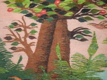 5.8 FT Large Egyptian Folk Art Tapestry - Handwoven Tree of Life Wall Hanging - Colorful Bird Kilim