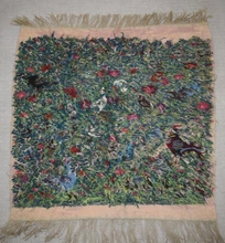 Handwoven Wool Tapestry Wall Hanging-Egyptian Kilim Folk Art Rug 3.2 FT Handmade