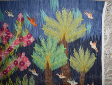 Blossom Tree Garden by the Pond handwoven tapestry — view 3