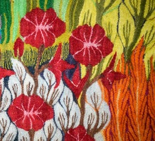 Blossom Tree Garden by the Pond handwoven tapestry — view 9
