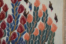 Folk Art Tapestry-Egyptian Kilim Wall Hanging-Handwoven Wool Rug 3.5 FT Home Art