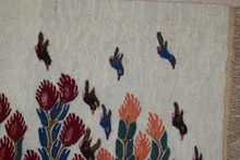 Folk Art Tapestry-Egyptian Kilim Wall Hanging-Handwoven Wool Rug 3.5 FT Home Art