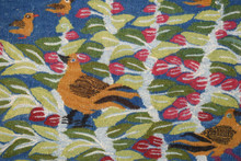 Egyptian Wool Tapestry-Wall Hanging Handwoven Kilim-Folk Art Rug 3.4 FT Handmade