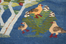 Egyptian Wool Tapestry-Wall Hanging Handwoven Kilim-Folk Art Rug 3.4 FT Handmade