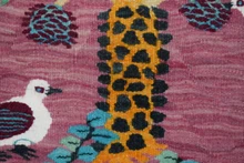 Handwoven Egyptian Kilim Tapestry-Wall Hanging Wool Village Folk Art Decor 3.1FT