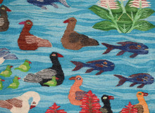 Flowering Tree over the Duck Pond handwoven tapestry — view 9