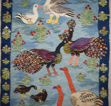 Egyptian Kilim Wall Hanging-Handwoven Tapestry-Wool Loomed Home Decor 4.2 FT