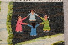 Egyptian Kilim Tapestry Wall Hanging Handwoven Wool Folk Art Home Decor 4.9 FT