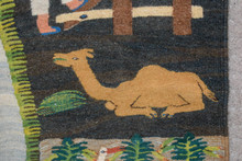 Egyptian Kilim Tapestry Wall Hanging Handwoven Wool Folk Art Home Decor 4.9 FT