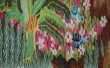6.8 FT Handwoven Egyptian Kilim Rug Wall Hanging Tapestry Garden Ducks Flowers