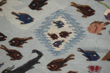 Nile Sunset with Fish and Birds handwoven tapestry — view 10