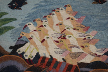 Nile Sunset with Fish and Birds handwoven tapestry — view 14