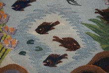 Nile Sunset with Fish and Birds handwoven tapestry — view 17