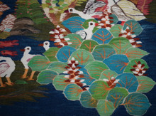Flowering Garden with Ducks handwoven tapestry — view 9