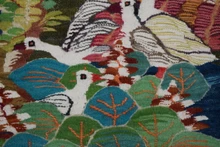 6 FT Handwoven Egyptian Kilim Rug Wall Hanging Tapestry Garden Ducks Birds Pink