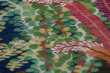 6 FT Handwoven Egyptian Kilim Rug Wall Hanging Tapestry Garden Ducks Birds Pink
