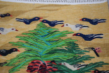 3.5 FT Handwoven Egyptian Kilim Rug Tapestry Wall Hanging Palm Trees Birds Ducks