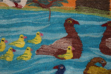 Birds and Ducks by the Pond handwoven tapestry — view 5